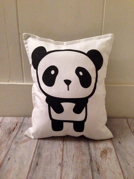 Panda pillow FABRIC Panda cushion PILLOW KIT Panda plushy Etsy