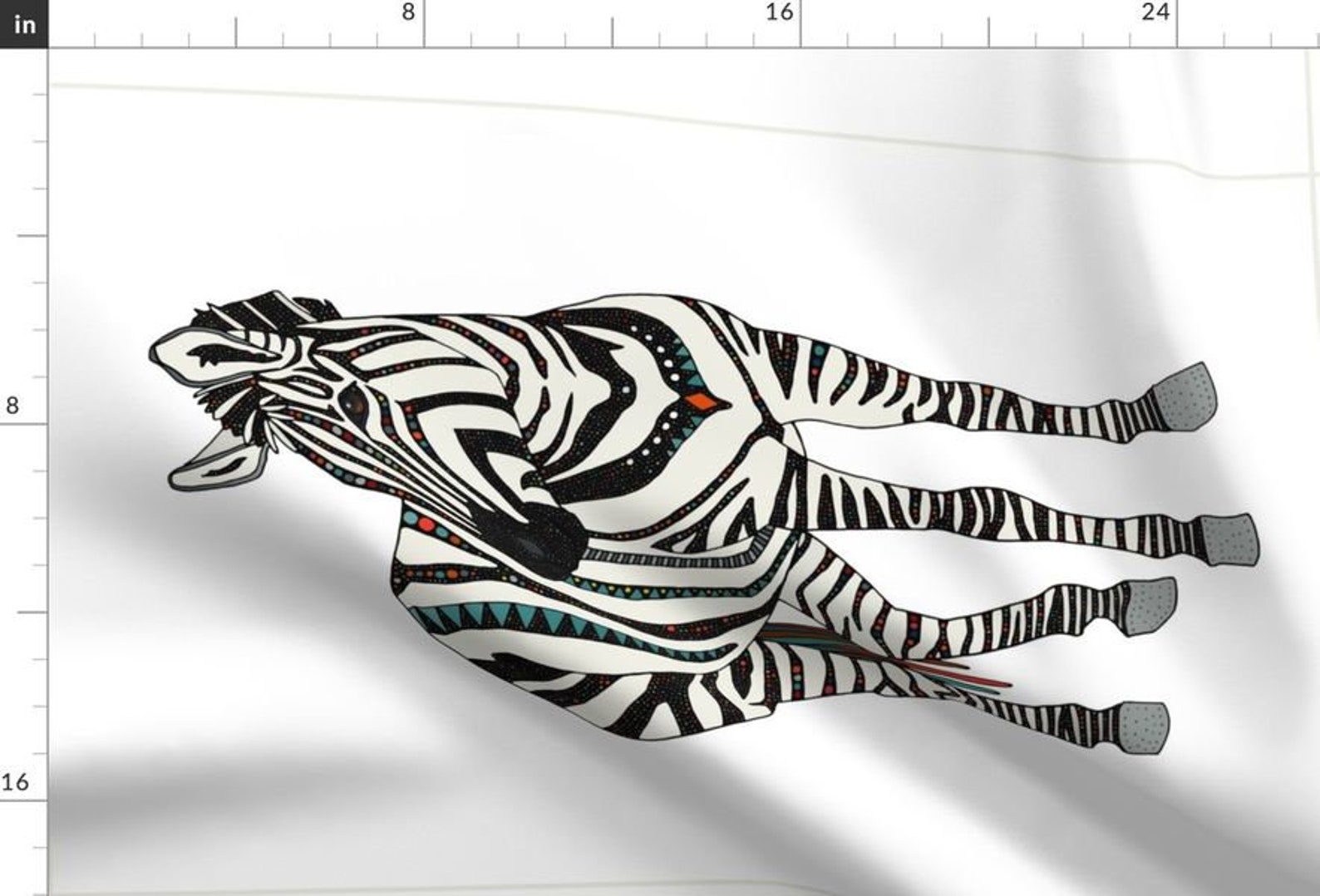 Zebra fabric panel CUT & SEW fabric zebra cushion panel Etsy