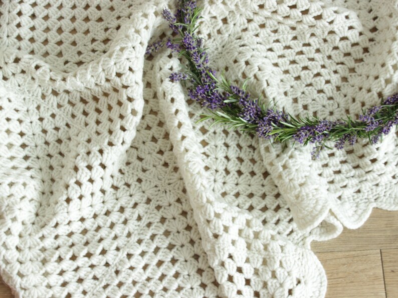 cozy vintage wool blanket cabin home decor Antique warm crocheted blanket wool duvet handmade wool throw off white shabby rustic