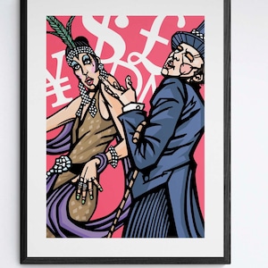 CABARET MONEY MONEY Art print, Bob Fosse Musical, Kit Kat Club, Broadway musical wall art, available in a range of colours and sizes