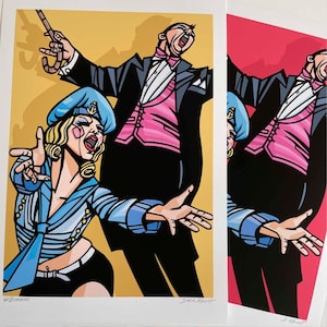 CABARET Art print, Bob Fosse Musical, Willkommen, Kit Kat Club, Broadway musical wall art, available in a range of colours and sizes