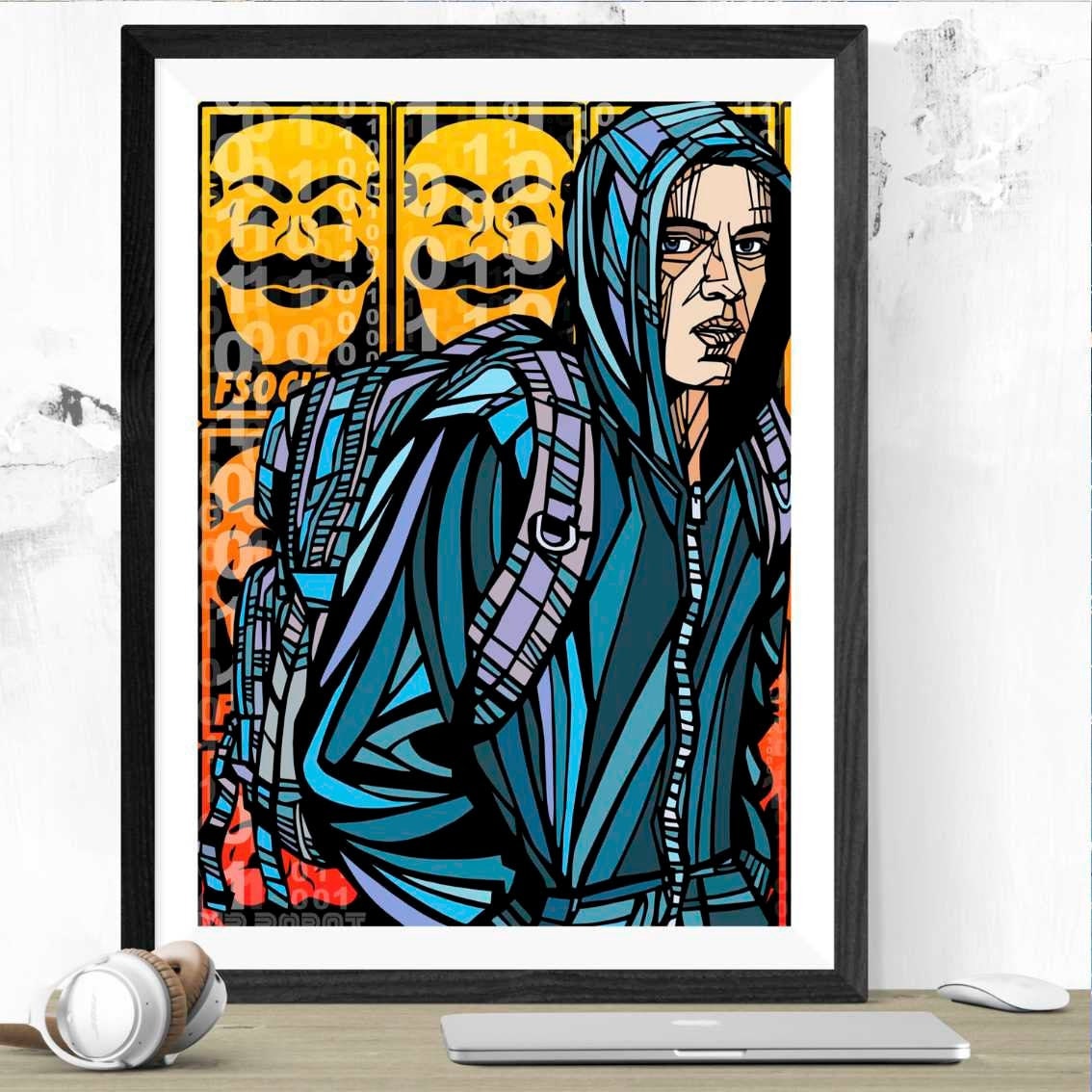 Mr. Robot Season 1 Rami Malek Tv Art Wall Indoor Room Outdoor - POSTER  20x30