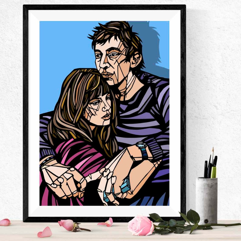 Serge Gainsbourg Jane Birkin Art print Birkin and Gainsbourg Pop Art Print