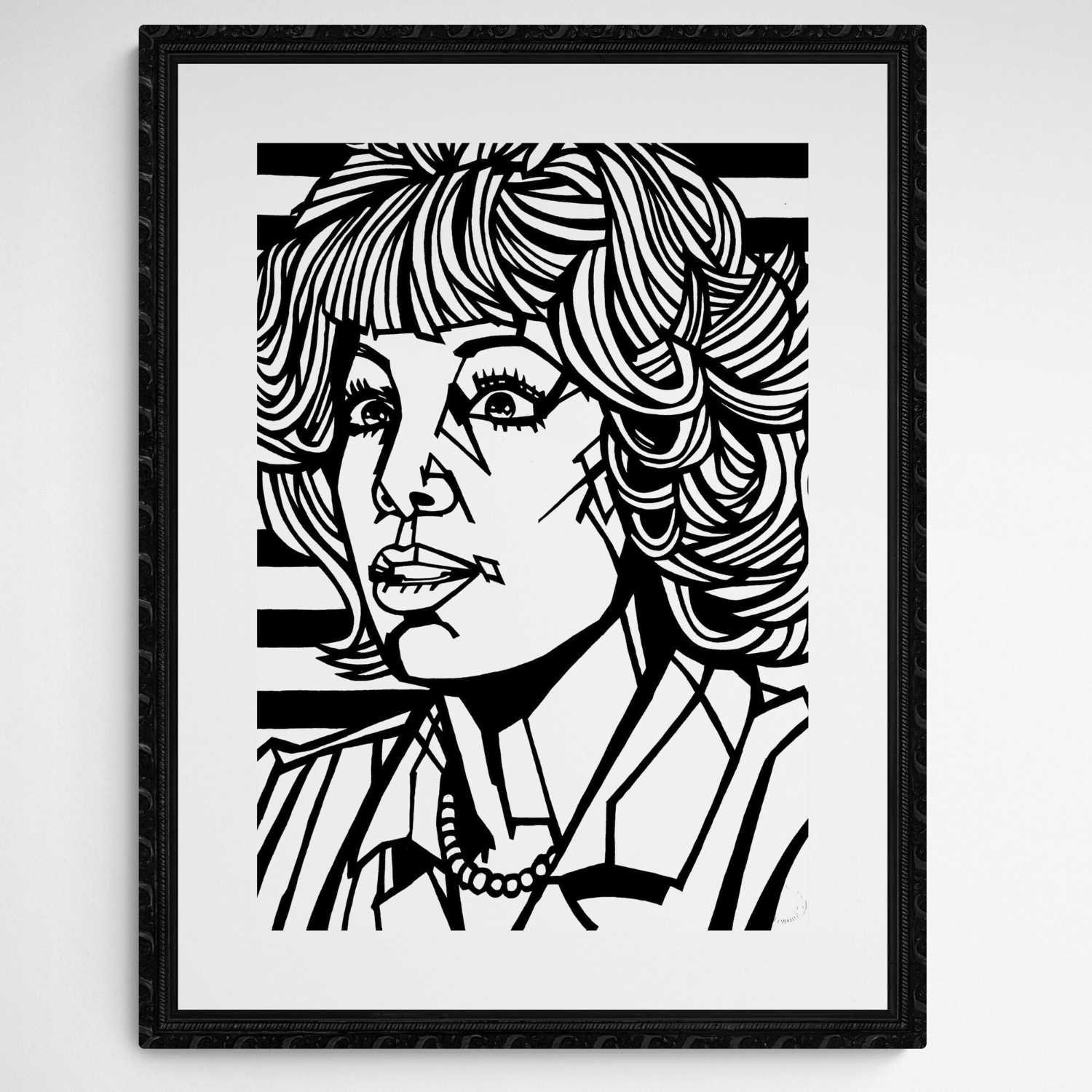 FRENCHY GREASE Original Ink Drawing Large Scale Artwork Etsy