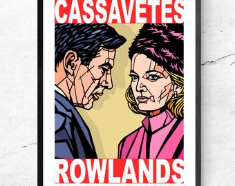 John Cassavetes - Gena Rowlands archival quality art print, American Film, Independent Cinema, Art house, Movie posters, 70s, 1970s film