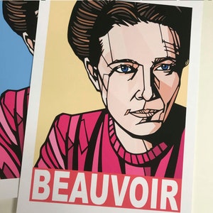 Simone de Beauvoir Art Print | Typography Print | Famous writers | Philosophy wall art, Philosophy and philosophers, Western philosophy