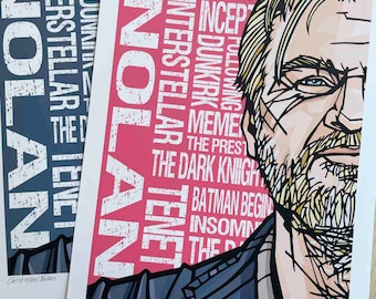 CHRISTOPHER NOLAN impresión de arte, decoración de pared de directores de cine, Tenet, Inception, Interstellar, The Prestige, obras de arte de directores de cine,
