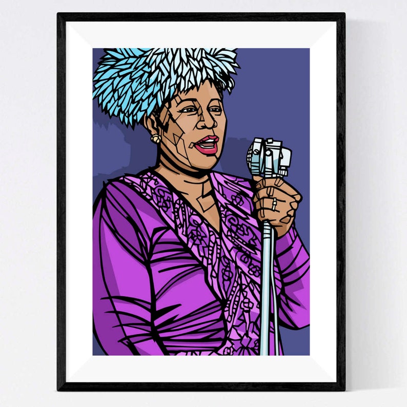 Pop Art Print Jazz Music The First Lady of Song Ella Fitzgerald art print
