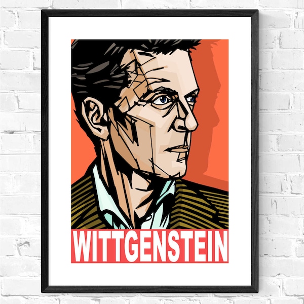 Ludwig Wittgenstein Art Print | Typography Print | Famous writers | Philosophy wall art, Famous Philosophers wall decor, 3 sizes available