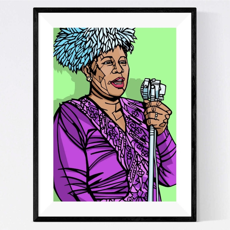 Pop Art Print Jazz Music The First Lady of Song Ella Fitzgerald art print