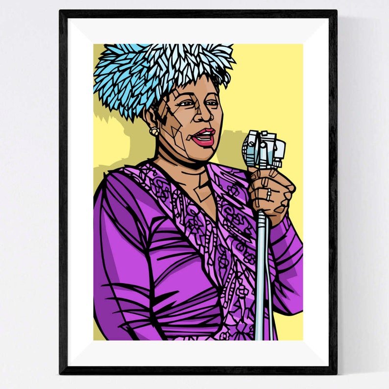 Pop Art Print Jazz Music The First Lady of Song Ella Fitzgerald art print
