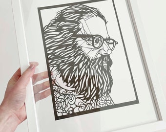 アレン・ギンズバーグの肖像画、美術、デジタルプリント - Etsy 日本