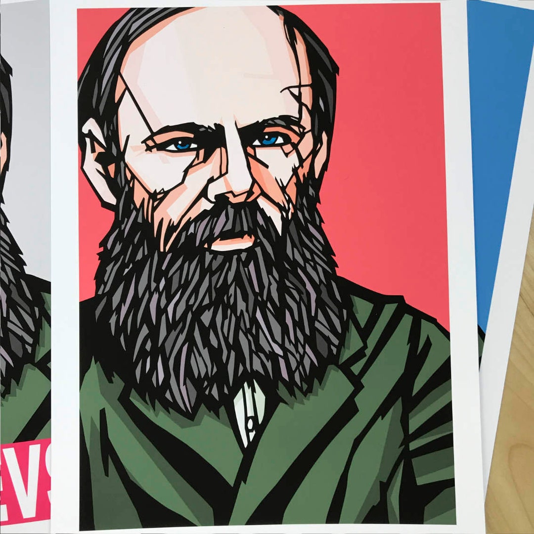 FYODOR DOSTOEVSKY Art Print Russian Literature Famous - Etsy