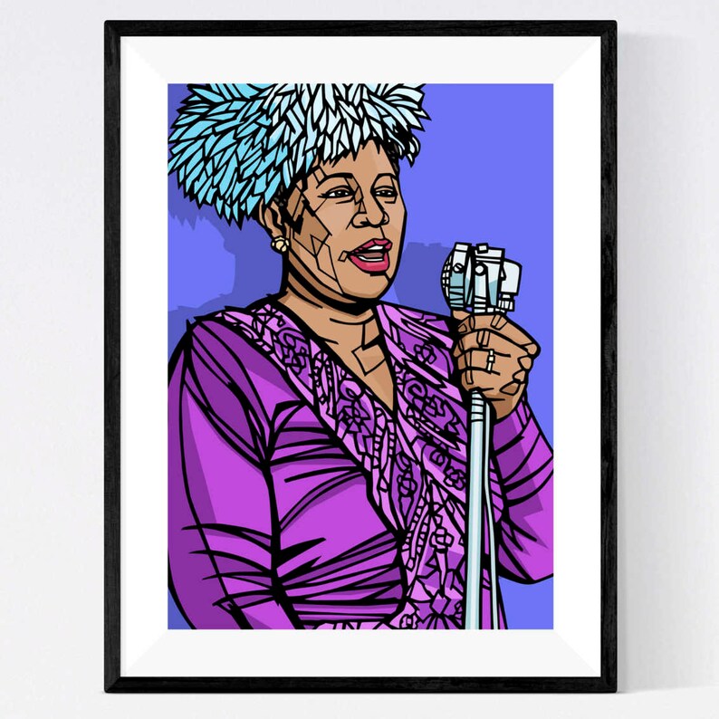 Pop Art Print Jazz Music The First Lady of Song Ella Fitzgerald art print
