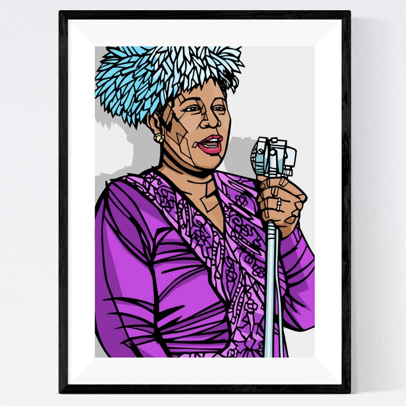 Pop Art Print Jazz Music The First Lady of Song Ella Fitzgerald art print