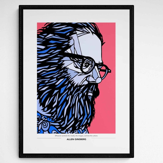 アレンギンズバーグ プリント ALLEN GINSBERG Art Print, Option to