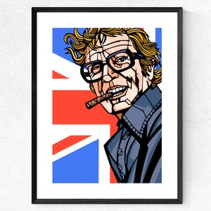 Stampa di Michael Caine / Stampa Pop Art / Michael Caine Wall Art / Get Carter The Italian Job, anni '60, star del cinema britannico classico, era degli anni '60