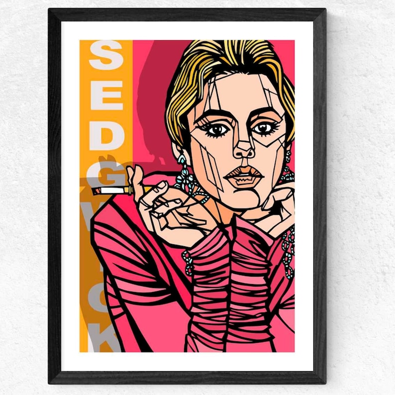 Edie Sedgwick Art Print | The it Girl | The Factory Girl | Fashion Model Swinging Sixties  Andy Warhol Factory 