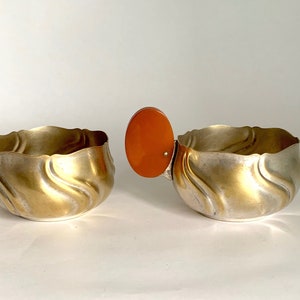 Two Vintage Silver Plated Cup Holders with Bakelite Handles