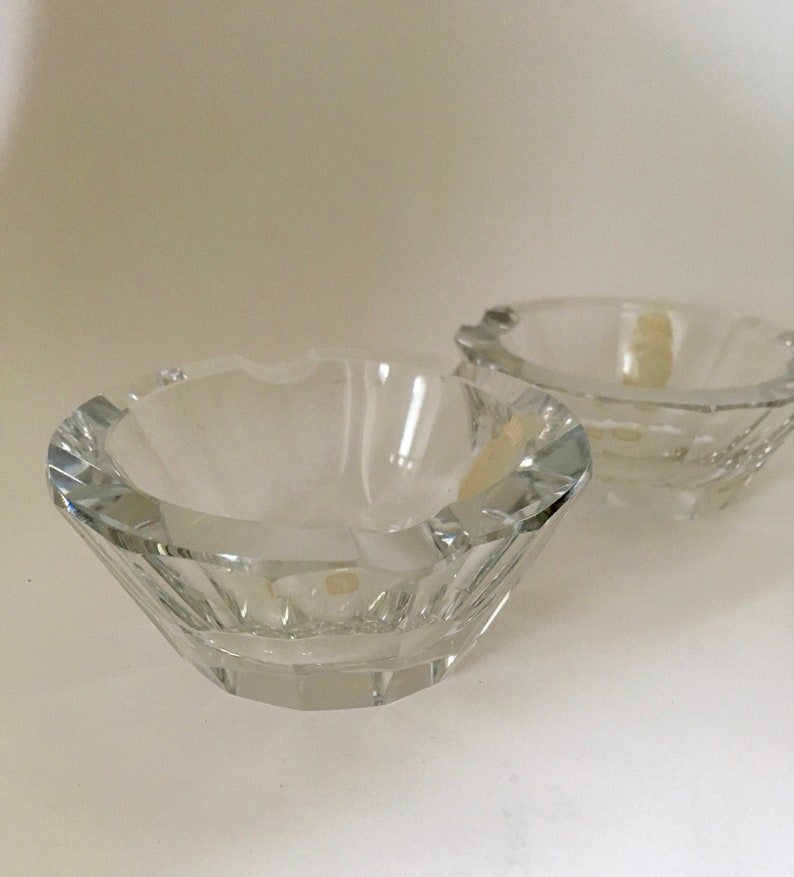 Mid Century Czechoslovakian Crystal Ashtrays