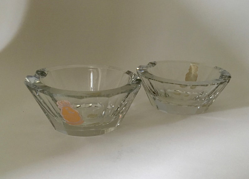 Mid Century Czechoslovakian Crystal Ashtrays