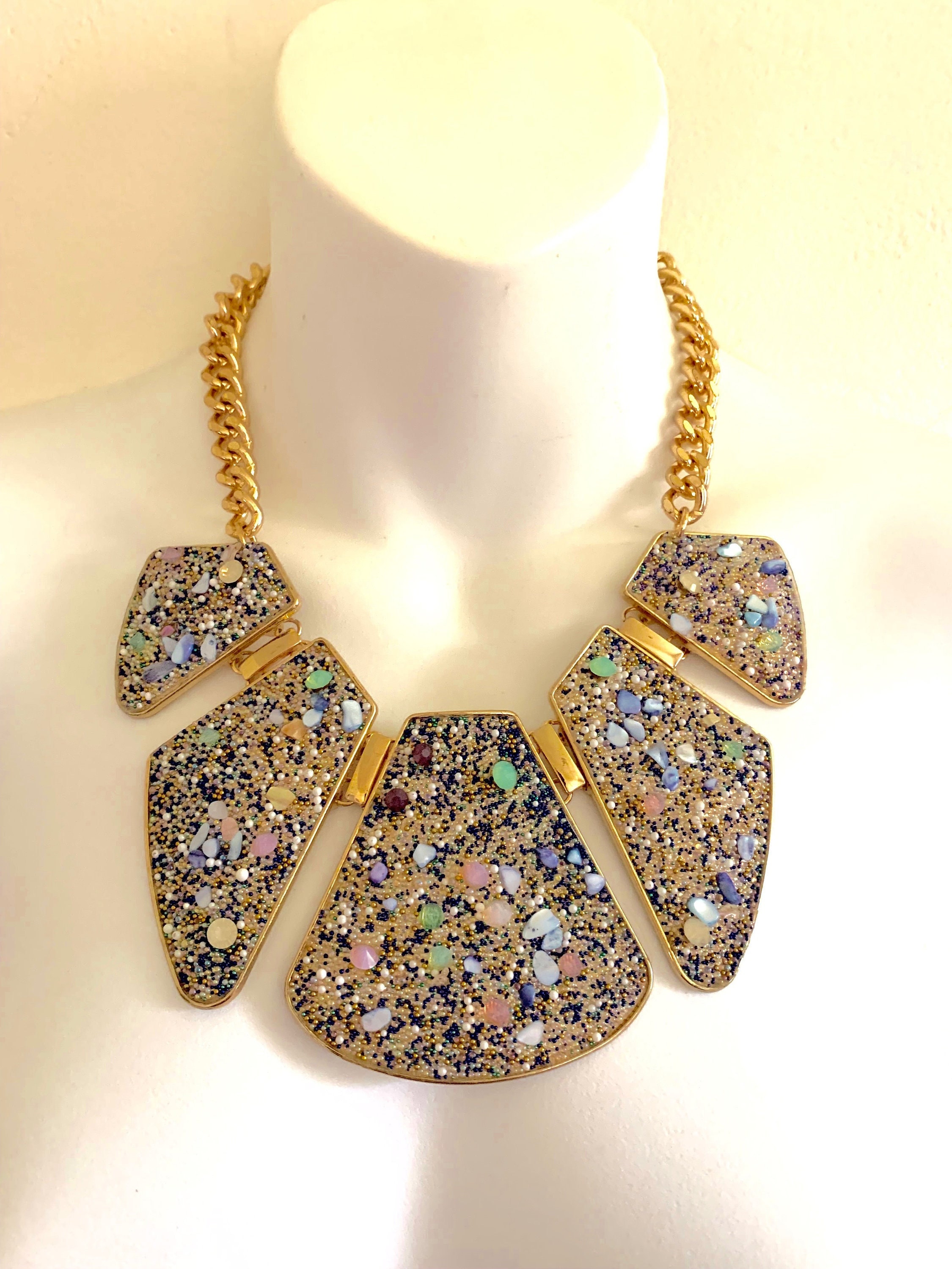 Large Unique Statement ALDO Bib Necklace Etsy Singapore