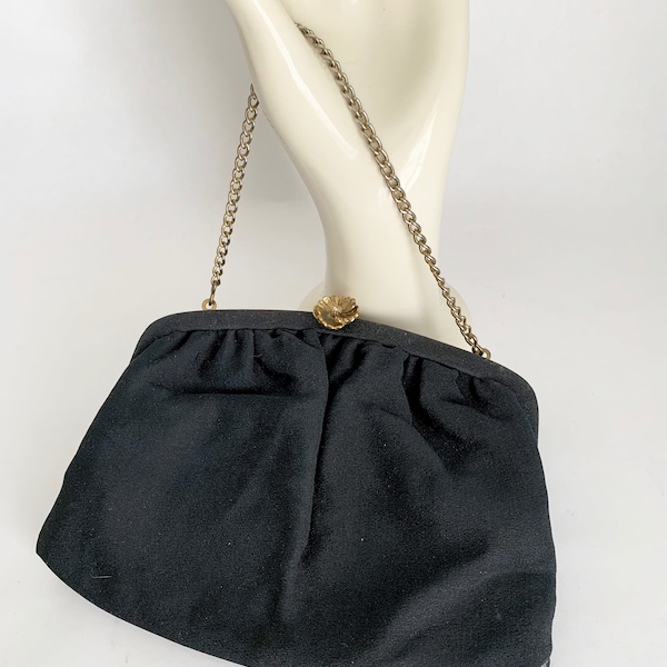 Simple Black Clutch or Wristlet Evening Bag