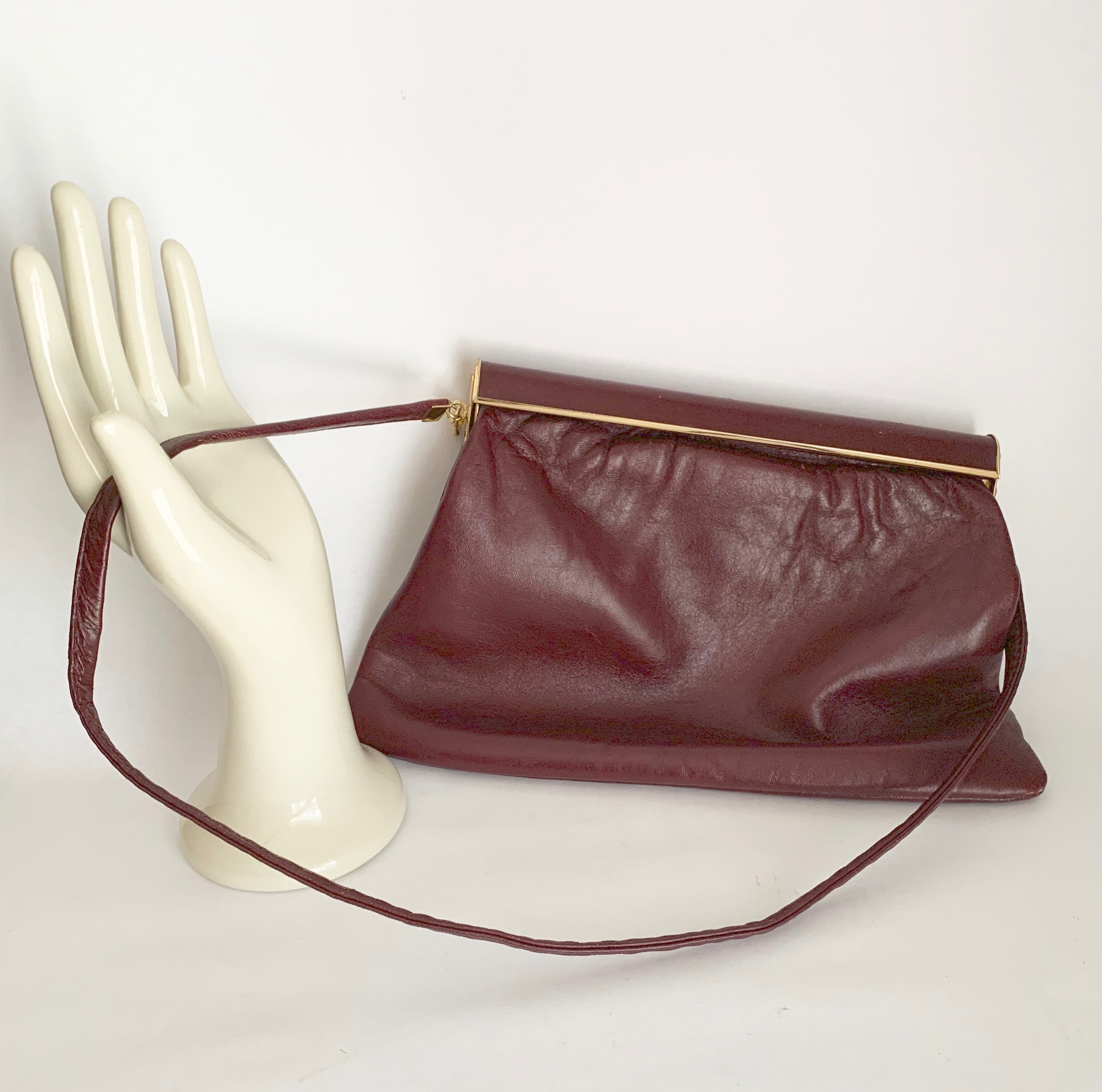 Jane Shilton Red Leather Clutch, Purse, Wallet With Wrist Strap | eBay