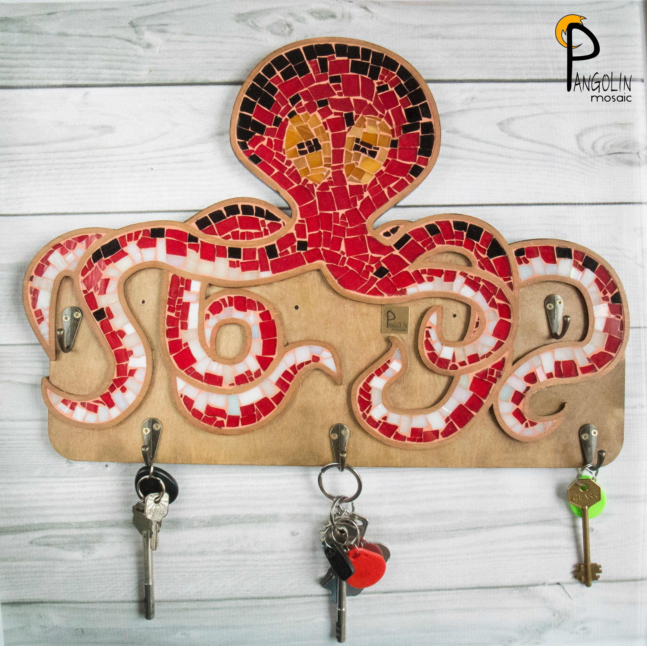 Big Octopus key holderSea life Decorred mosaic Etsy