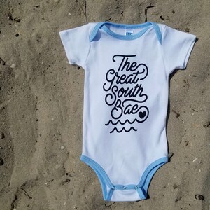 The Great South BAE onesie. Boy Onesie Baby Girl Onesie Long Island Onesie Great South Bay image 3