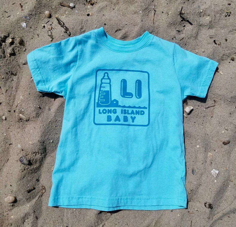 Long Island Baby Logo T-Shirt Teal image 1