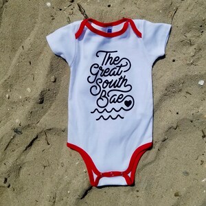 The Great South BAE onesie. Boy Onesie Baby Girl Onesie Long Island Onesie Great South Bay image 2