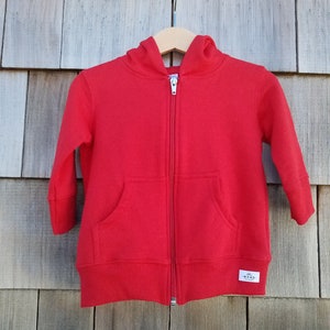 Long Island Baby Logo zip hoodie Red. Long Island Hoodie. image 1