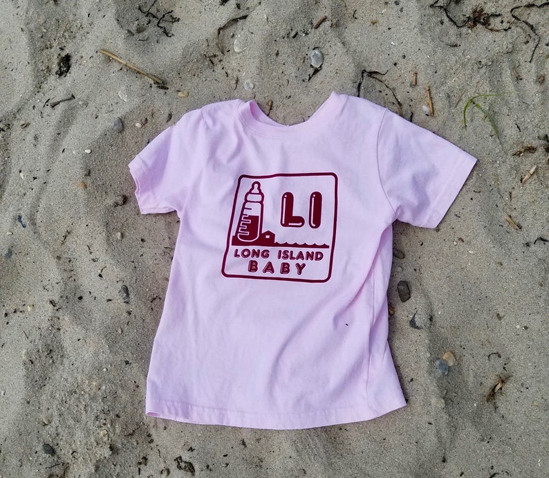 Long Island Baby Logo T-Shirt Pink image 1