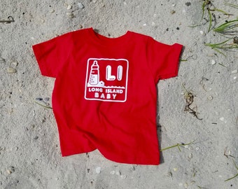 Long Island Baby Logo T-Shirt Rouge