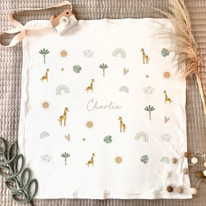 Personalised baby blanket, Giraffe baby blanket, Personalised Baby gift, new baby gift, Giraffe nursery decor