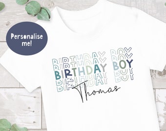 Personalized Birthday Boy Cotton T-shirt: Keepsake Gift