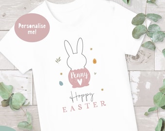 Personalised kid's Easter t-shirt, Easter kids top, Pyjamas, Easter Gift Idea, Easter Outfit for baby, Kid's easter dress up, Easter bunny