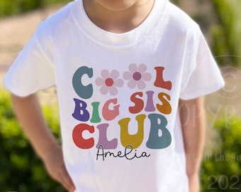 Big Sister T-Shirt: Cotton Big Sis Top, Pregnancy Announcement