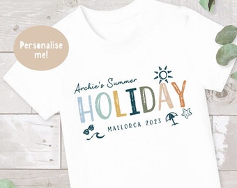 Personalized Kids Holiday T-shirt: First Holiday, Summer Top