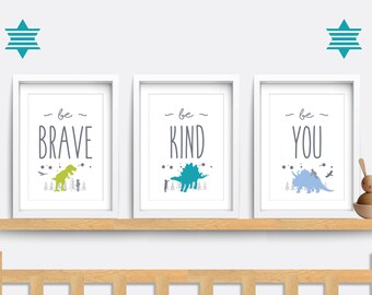 Dinosaurier kinderzimmer kunst | Etsy