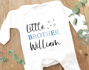 Personalised Sleepsuit, Little Brother Baby Grow,  Pyjamas, New baby gift,  Outfit for baby, Going home outfit, Little bro gift, Baby girl