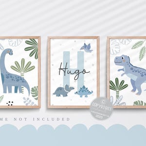 Dinosaur nursery print, Dinosaur wall art, Green nursery decor, Boys nursery art, Boy bedroom print, Dinosaur decor, Dinosaur bedroom