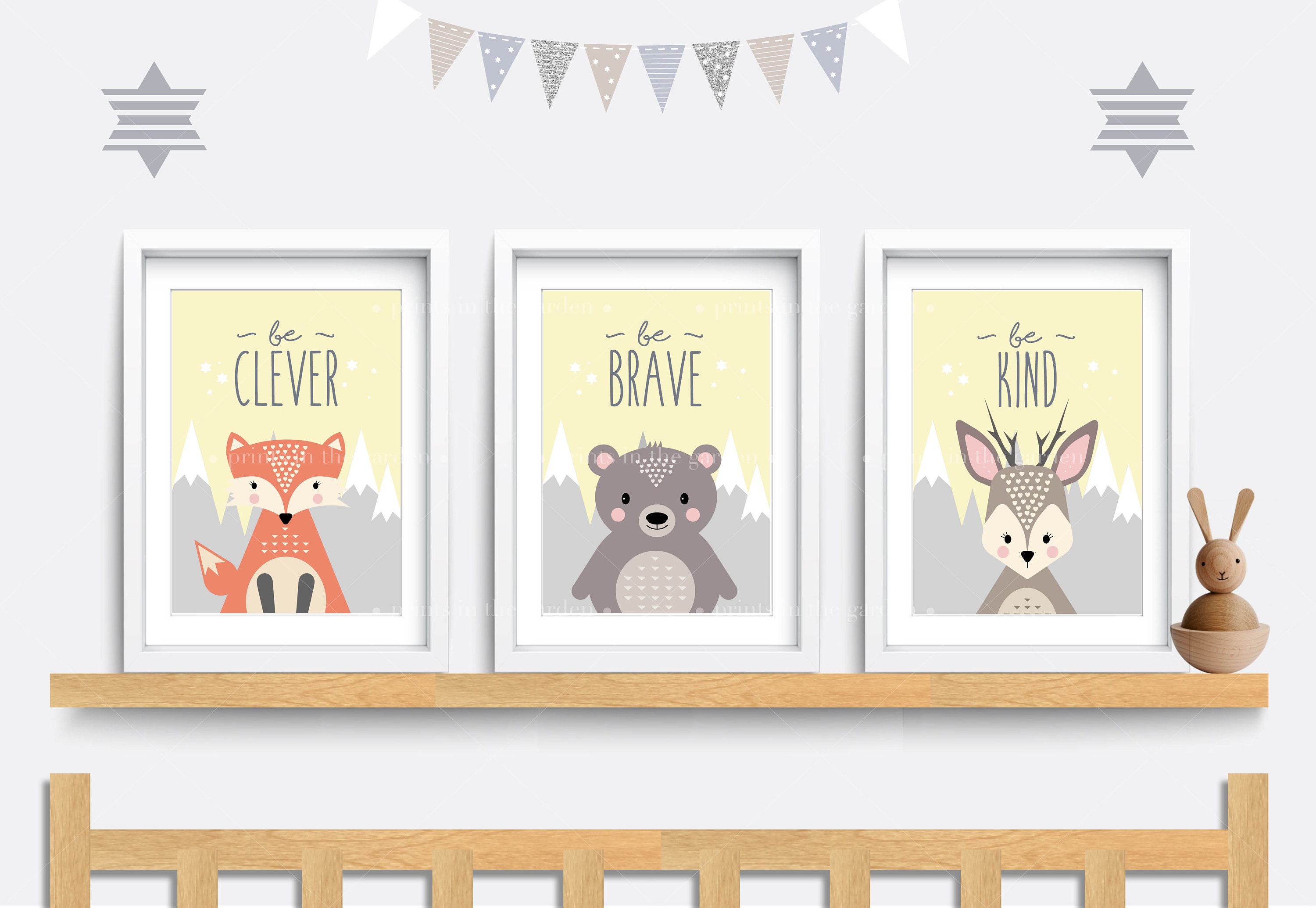 Woodland Animal Prints: Forest Nursery Wall Art, Set of 3 - Etsy