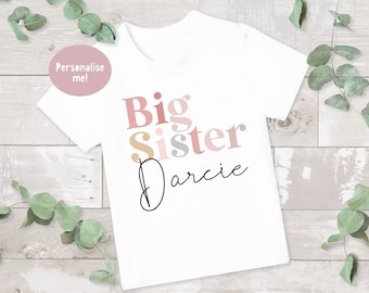 Big Sister T-Shirt, Big Sister top, Pregnancy Announcement, Big Sis top, Big Sis Shirt, Big Sister Tee, Little sister t-shirt, Girls T-shirt