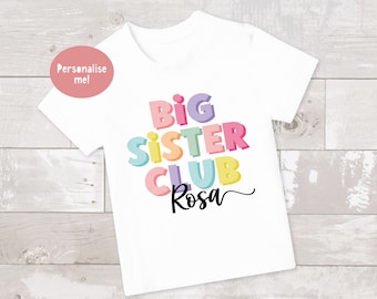 Big Sister T-Shirt: Cotton Pregnancy Announcement Top