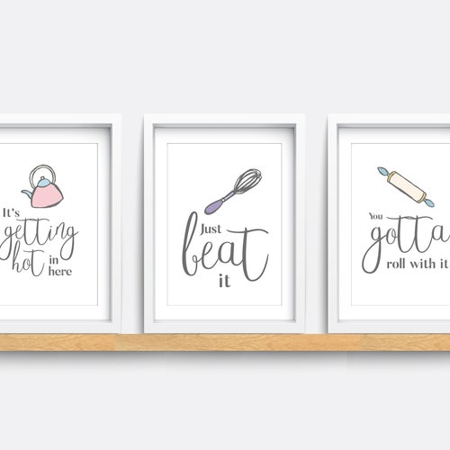 Kitchen Wall Art Retro Kitchen Decor Kitchen Quotes Food Etsy