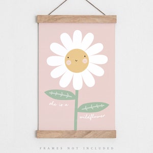 Wildflower Daisy Print: Teen Girl Motivational Quote Art