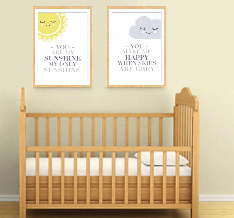 Nursery Wall Art Set of 2 Prints Baby Nursery Print Kid Etsy