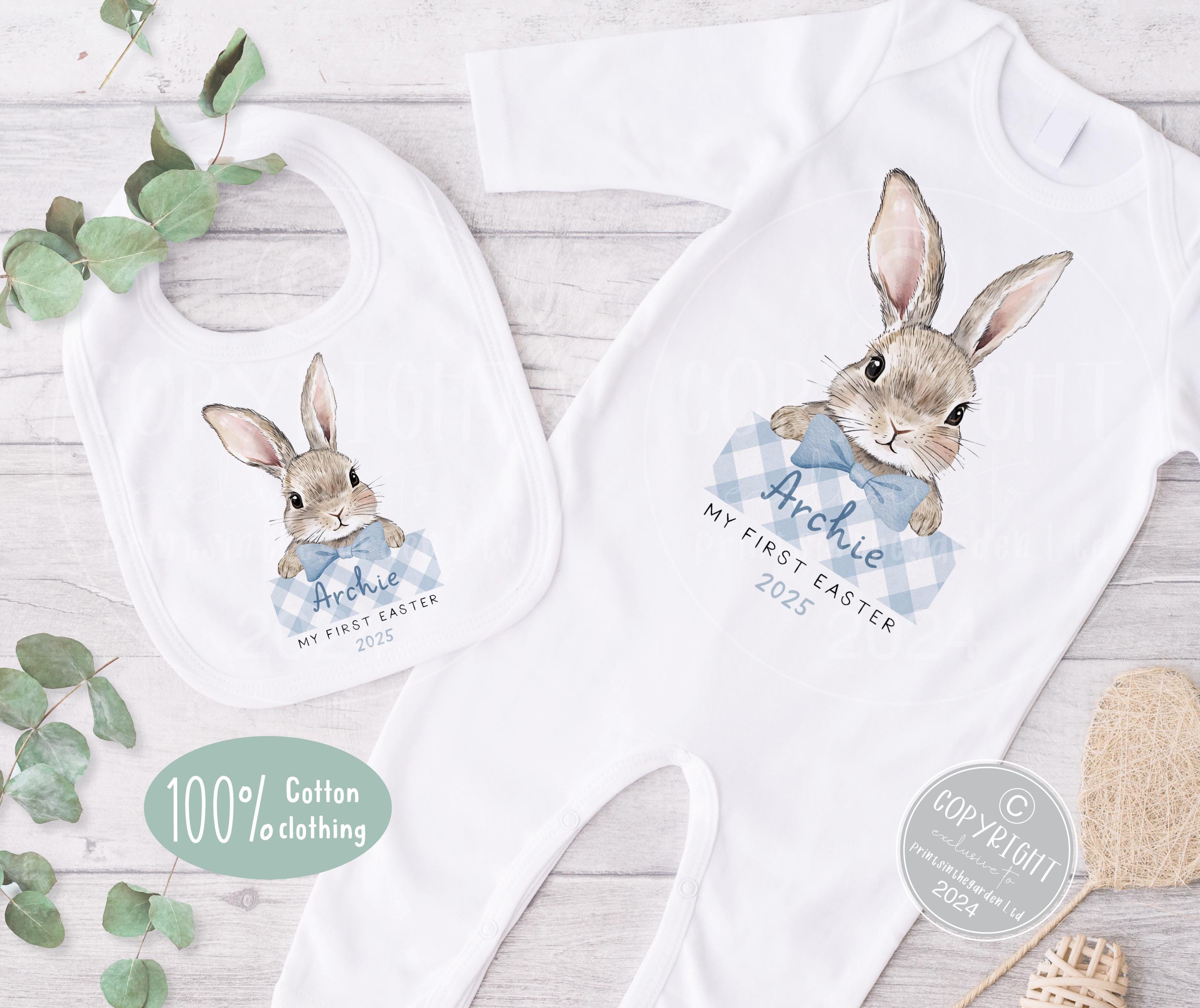 12 Month Boy Clothes Easter Baby Easter Outfit - Bunny Bodysuit Set For Newborn's First Easter 0-18 Months Baby Boy Easter Basket 6-9 Months